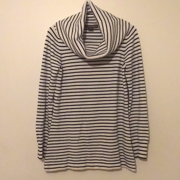 French Connection Striped Soft Cowl Turtleneck - Picture 3 of 4